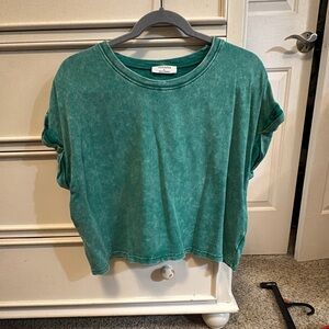 Versona Teal Short Sleeve Women's Top